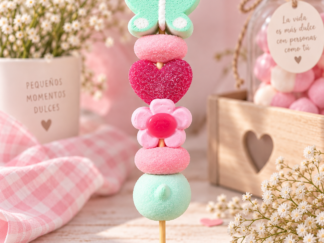 Brocheta de chuches mariposa
